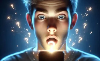 Person surprised discovering hidden smartphone features