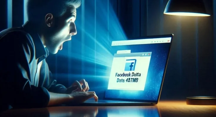 Person shocked after downloading Facebook data showing 487MB file