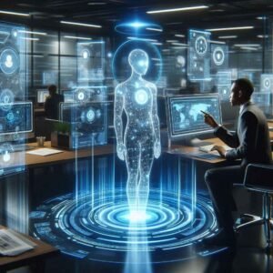 Artificial intelligence technology assisting humans in modern digital workspace