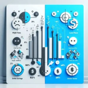 Payment platform fee comparison showing high fees vs low fees and annual savings