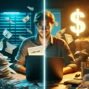 Before and after transformation learning high paying tech skills from low income to success