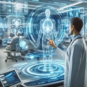 Healthcare technology with AI improving patient treatment and diagnosis