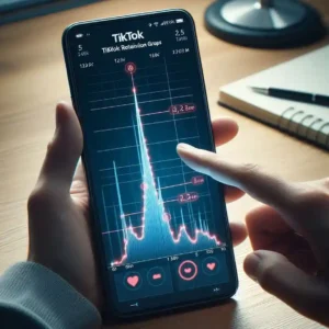  TikTok retention graph showing where viewers stop watching video analytics