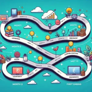 Student passive income roadmap from learning to first earnings in 12 months