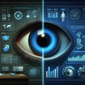 Comparison of traditional spying versus actual data collection by apps and algorithms