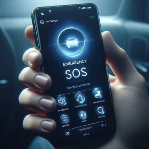 Smartphone Emergency SOS with car crash detection and automatic emergency calling