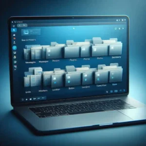 Facebook data download folder showing messages photos search history location files