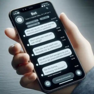 Restaurant chatbot conversation showing automated customer service on smartphone