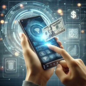 Digital finance and cashless payment technology using smartphone