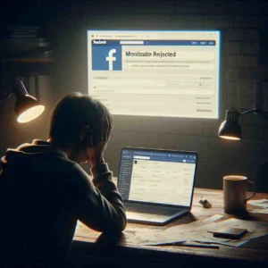 Facebook monetization application rejected screenshot demonstration for beginners