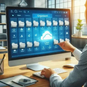 Google Drive organized client folders for freelancer file management