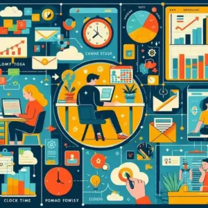 Freelancer following a productive daily workflow using online tools