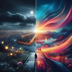 Before and after photo editing transformation using AI tool on TikTok