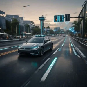 Self driving electric vehicles representing future transportation technology