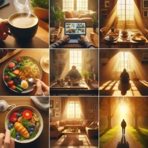 Day in my life TikTok video collage showing normal daily routine clips