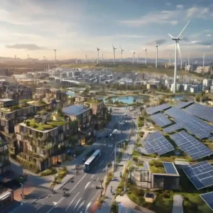 Green technology and renewable energy powering future cities